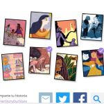 Las portadas de las 12 historias de mujeres en el doodle de Google