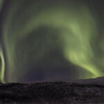 Una aurora boreal sobre Noruega