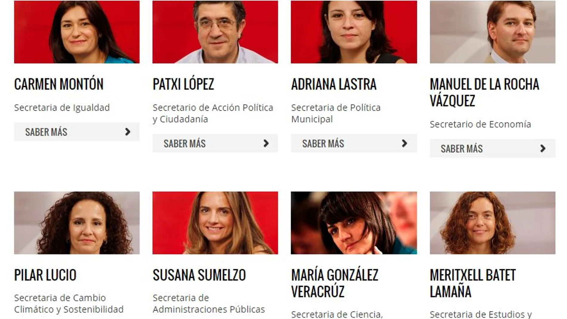 Imagen de la web del PSOE