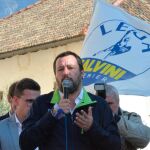 El líder de la ultraderechista Liga y ministro de Interior, Matteo Salvini, participa en un acto electoral celebrado en Trentino, Mezzocorona / Foto: Efe