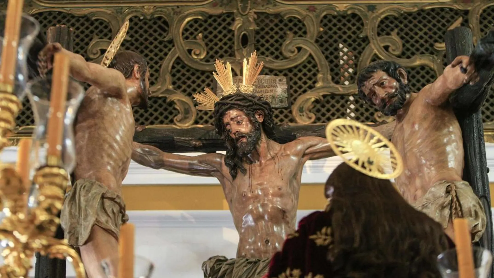 Cristo de la Conversión del Buen Ladrón, de la hermandad de Montserrat / Foto: Manuel Olmedo