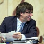 El presidente de la Generalitat de Catalunya, Carles Puigdemont