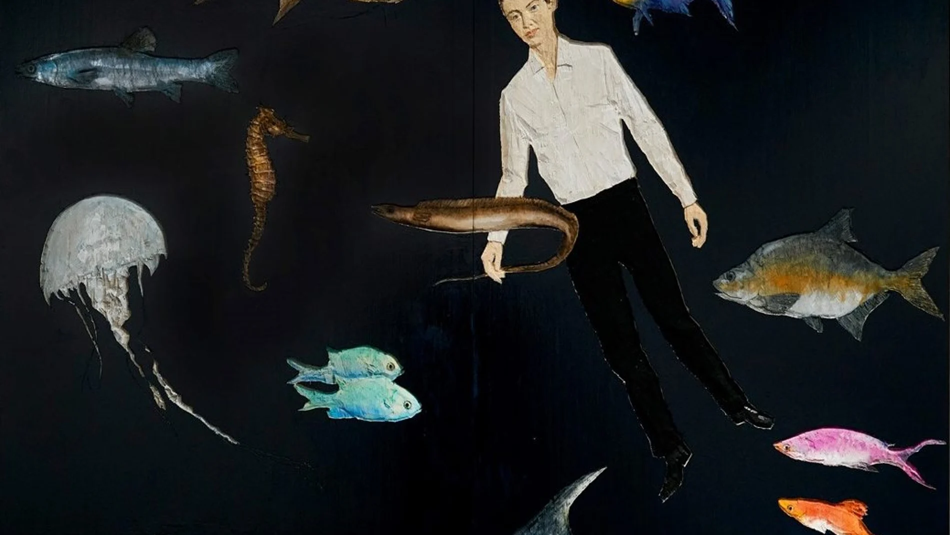 “Man with fishes”, de Stefan Balkenhol