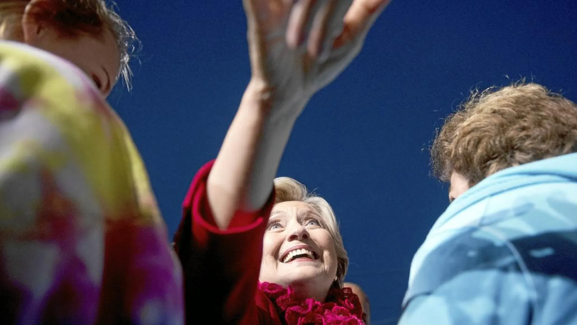 La candidata demócrata, Hillary Clinton, durante un mitin en Cincinnati (Ohio)