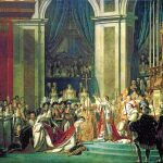 Coronación de Napoleón en la catedral en 1804. La pintura es de Jacques-Louis David