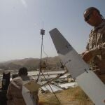Un UAV por sus siglas en inglés (Vehículo Aéreo no Tripulado ) del Ejército del Aire llamado Raven.