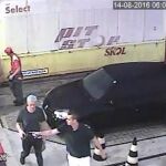 Imágenes de la cámara de seguridad de la gasolinera donde se produjo el altercado