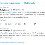 Puigdemont, el «130è President de Catalunya», felicita al President Torra ¿Cuántos presidentes hay?