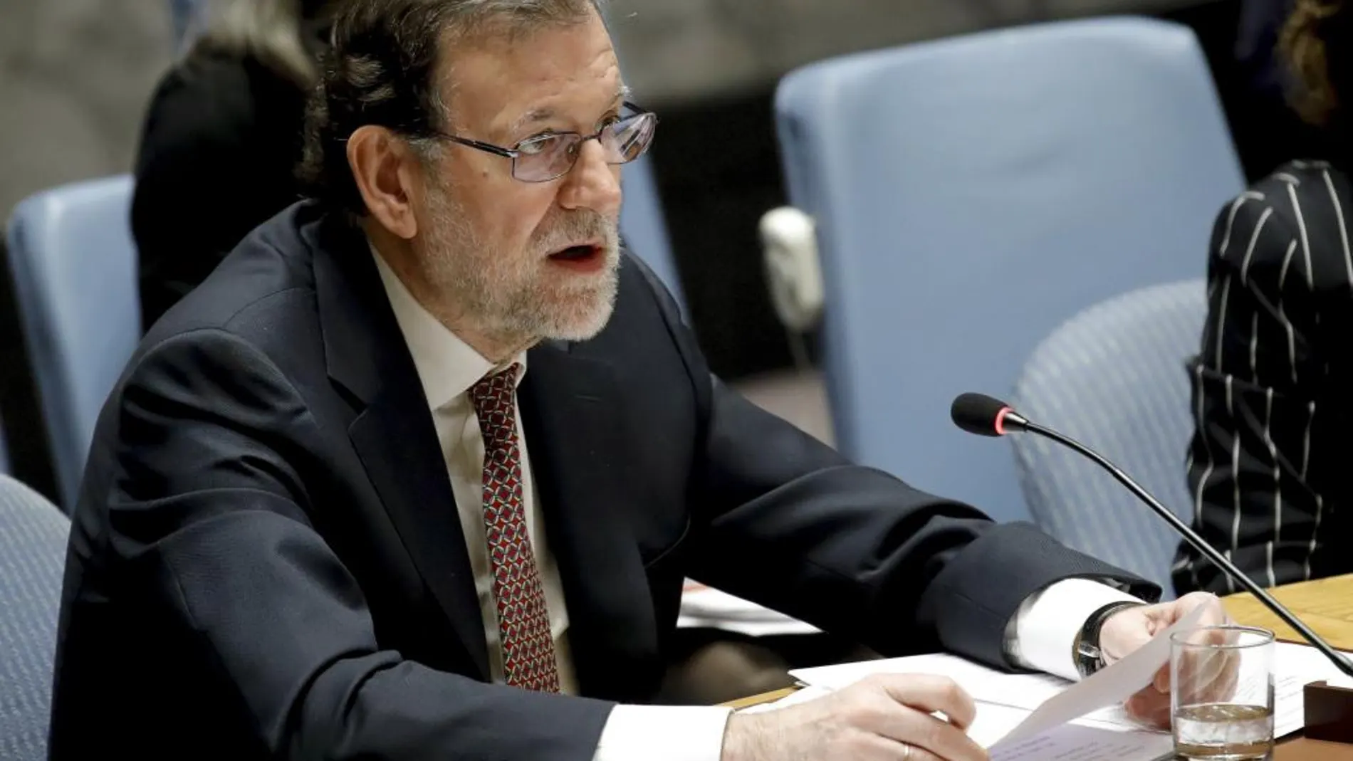 Mariano Rajoy durante la sesión del Consejo de Seguridad de la ONU