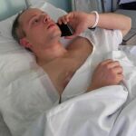 Christian Movio, de 36 años, se recupera de la intervención quirúrgica en el hospital de San Gerardo de Monza. Le extrajeron una bala del hombro
