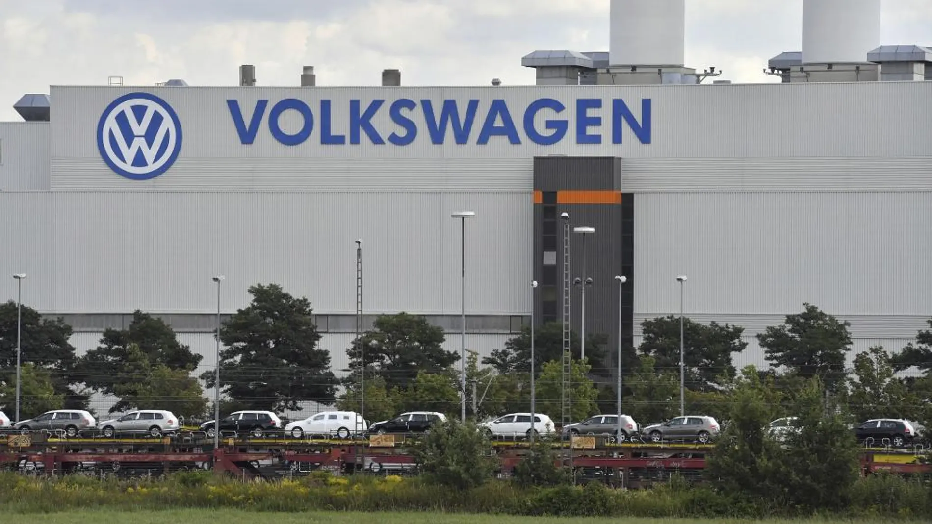 Vista de la planta del fabricante automovilístico Volkswagen en Zwickau (Alemania).