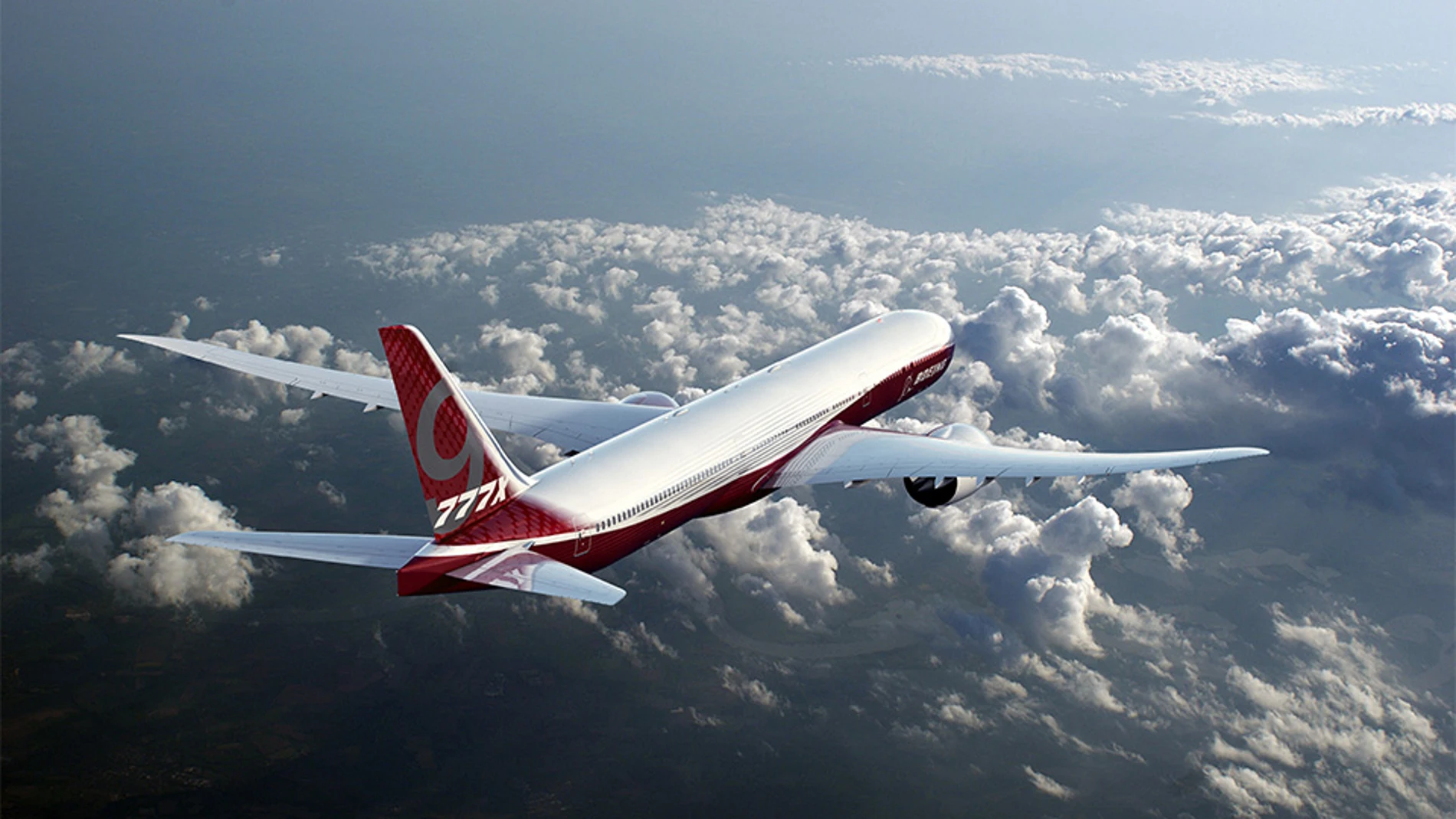 Imagen de un Boeing 777x