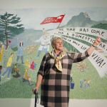 La artista británica Bobby Baker, esta mañana en La Casa Encendida