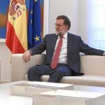 Rajoy recibió ayer en La Moncloa al presidente y vicepresidente del Parlamento venezolano, Julio Borges (izquierda) y Freddy Guevara