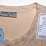 Detenido por vender a 70 euros prendas de falso algodón hipoalergénico que compraba a 1 euro