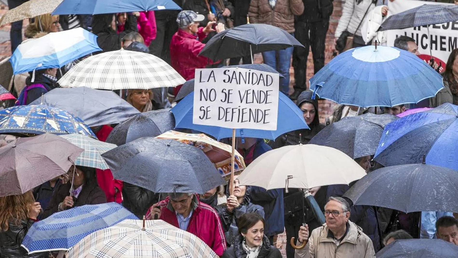 La manifestación de Málaga estuvo marcada por la lluvia, aunque llegó a movilizar a casi 3.000 personas