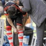IKER se prepara para salir en el minuto 6 del Madrid-Real Sociedad