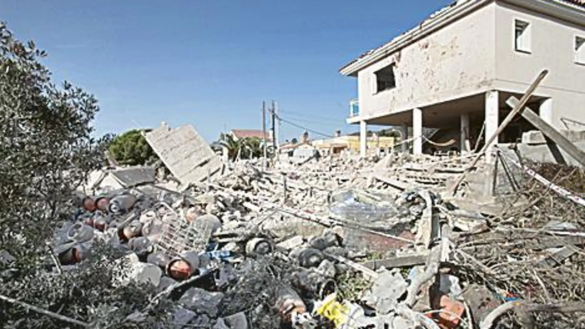 Imagen del estado en el que quedó la casa de Alcanar