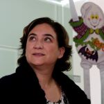 La alcaldesa de Barcelona, Ada Colau, en Bogotá (Colombia)