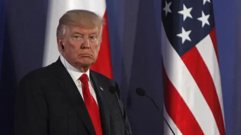 El presidente estadounidense, Donald Trump, en Varsovia, Polonia