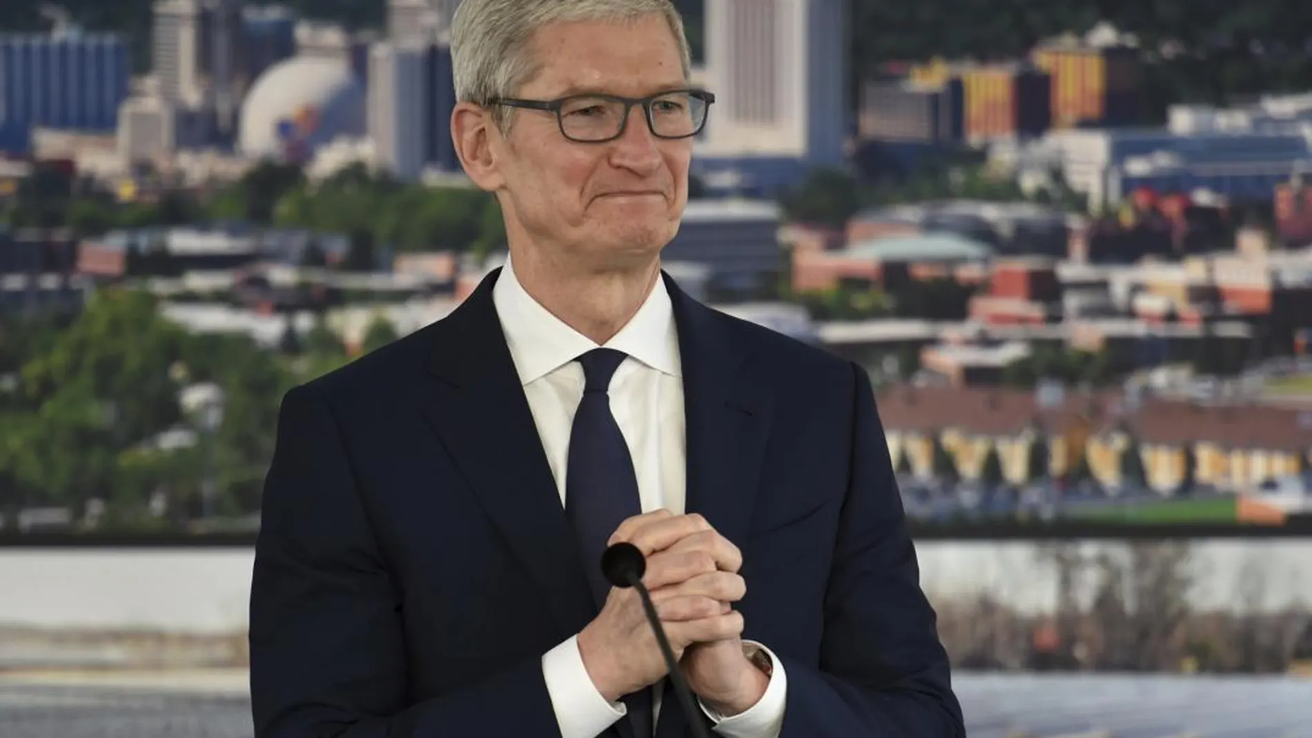 Tim Cook, consejero delegado de Apple, en un acto público el pasado miércoles