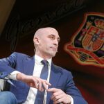 Rubiales, durante la presentación de su candidatura a la presidencia de la Federación
