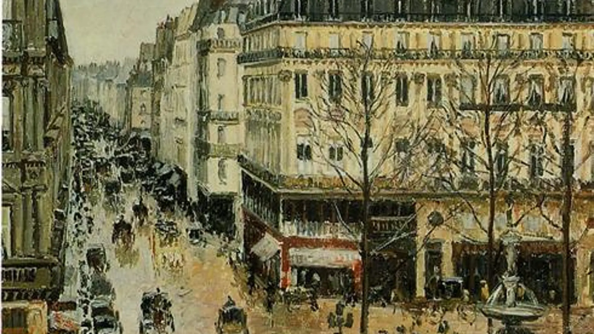 “Rue Saint-Honoré por la tarde. Efecto de lluvia”, de Camille Pissarro