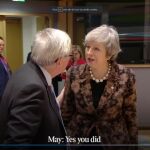 Theresa May y Jean Claude Juncker durante una discusión sobre el Brexit