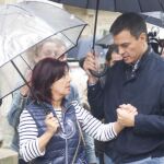 En Lugo. El secretario general de los socialistas se desplazó ayer hasta Lugo para apoyar a su candidato Xoaquín Fernández Leiceaga