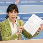 La viceportavoz socialista en las Cortes de Castilla y León, Ana Redondo, presenta la proposición no de Ley, ayer en Valladolid
