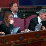 El líder de ERC, Oriol Junqueras, esta semana en el juicio del “procés”.