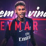 Neymar con la camiseta del Paris Saint Germain