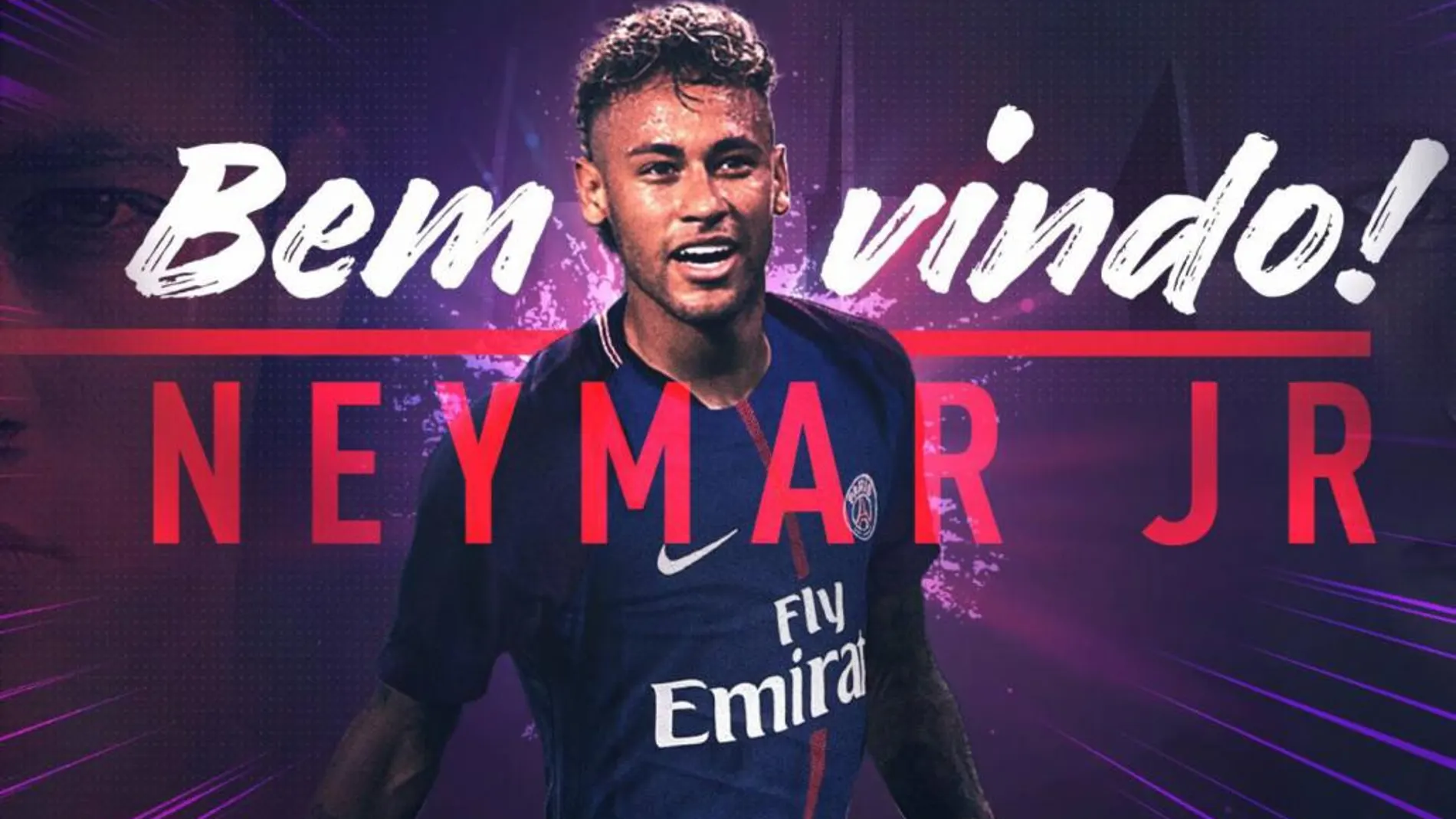 Neymar con la camiseta del Paris Saint Germain