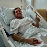 Iker Casillas, tras sufrir un ataque cardiaco