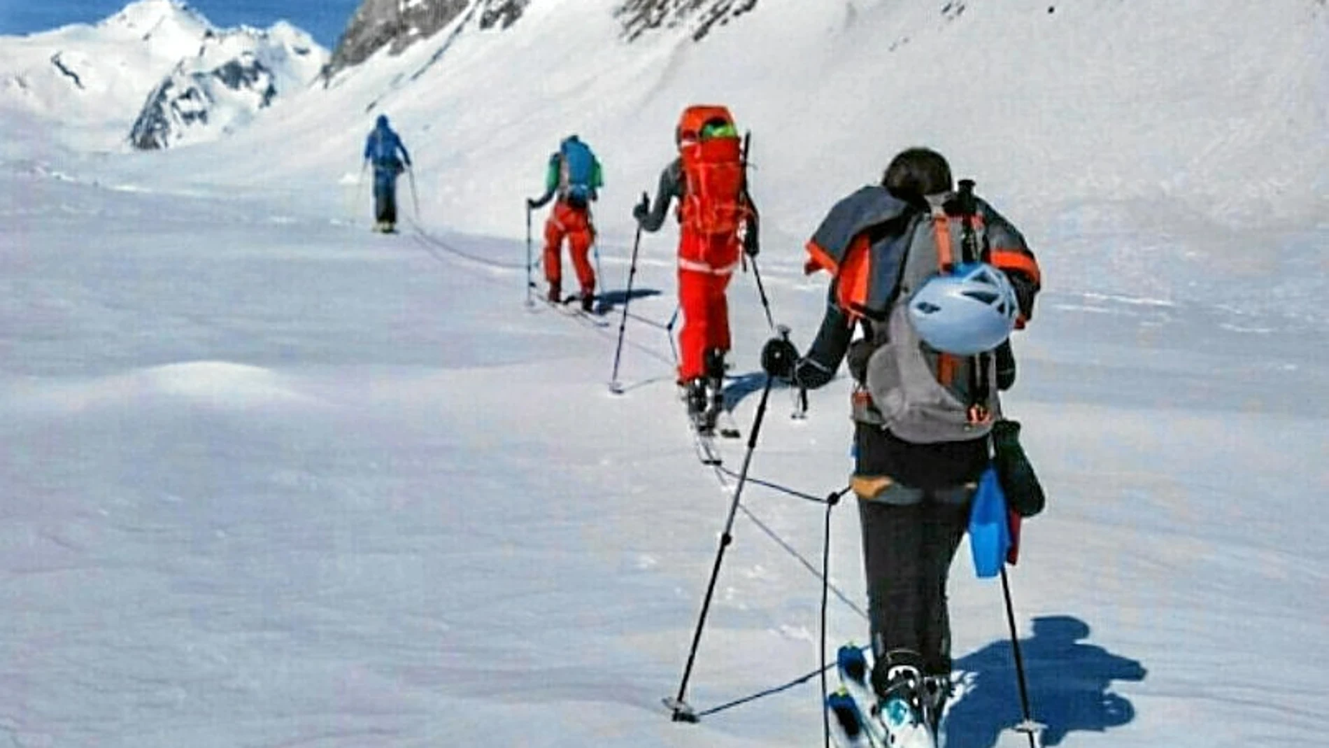 Parte del equipo de esquiadores de fondo que fallecieron el pasado sábado en Suiza.