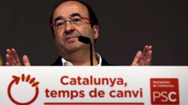 El líder del PSC, Miquel Iceta, durante la primera jornada del congreso de los socialistas catalanes