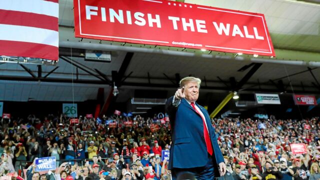 Trump ofreció el martes en El Paso su primer gran mitin después de las elecciones del pasado noviembre