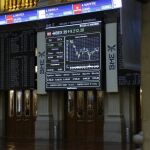 Paneles de la Bolsa de Madrid