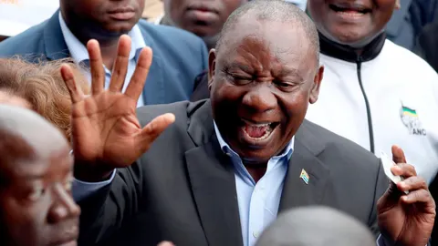 El presidente de Sudáfrica, Cyril Ramaphosa. Reuters/Mike Hutchings