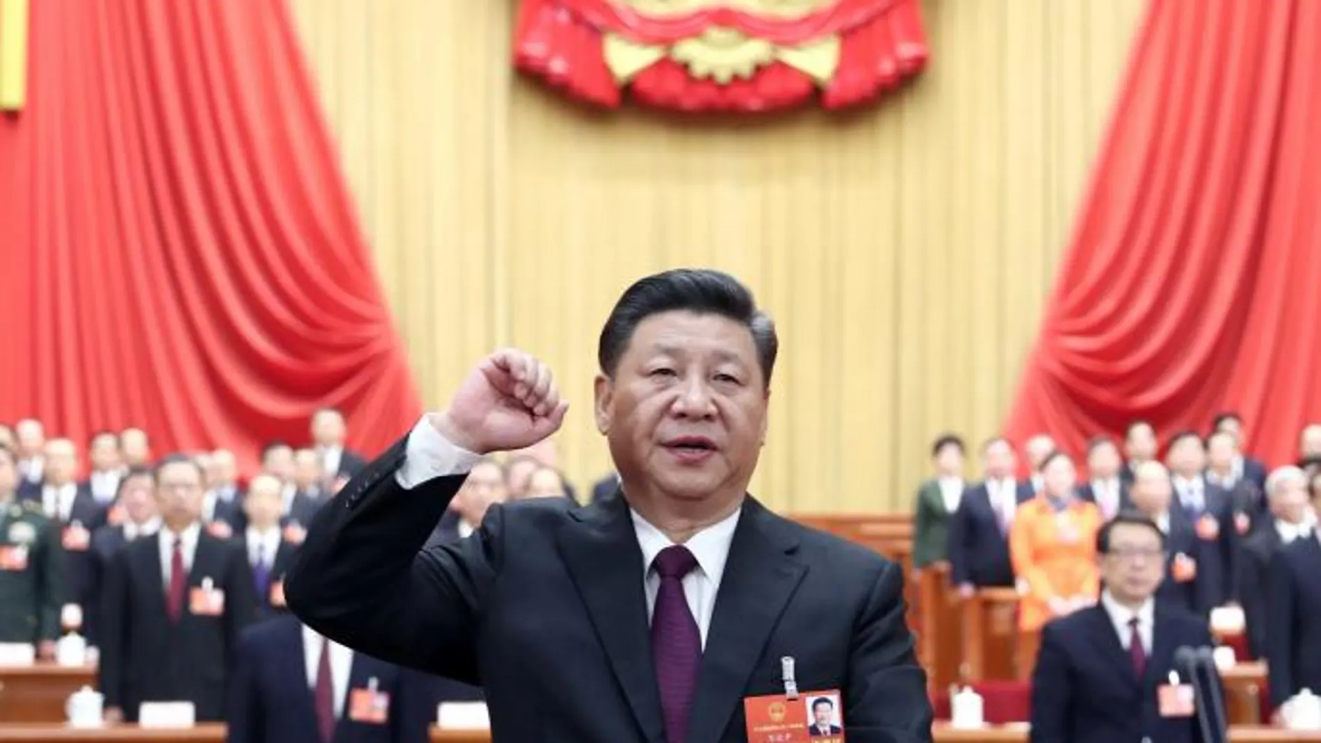 El presidente chino, Xi JInping, tras ser reelegido