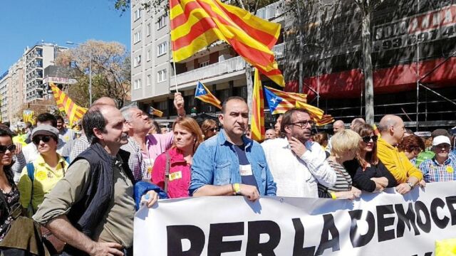 Camil Ros, secretario de UGT Cataluña, asistió el pasado día 15 de abril a una mnifestación independentista