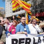 Camil Ros, secretario de UGT Cataluña, asistió el pasado día 15 de abril a una mnifestación independentista