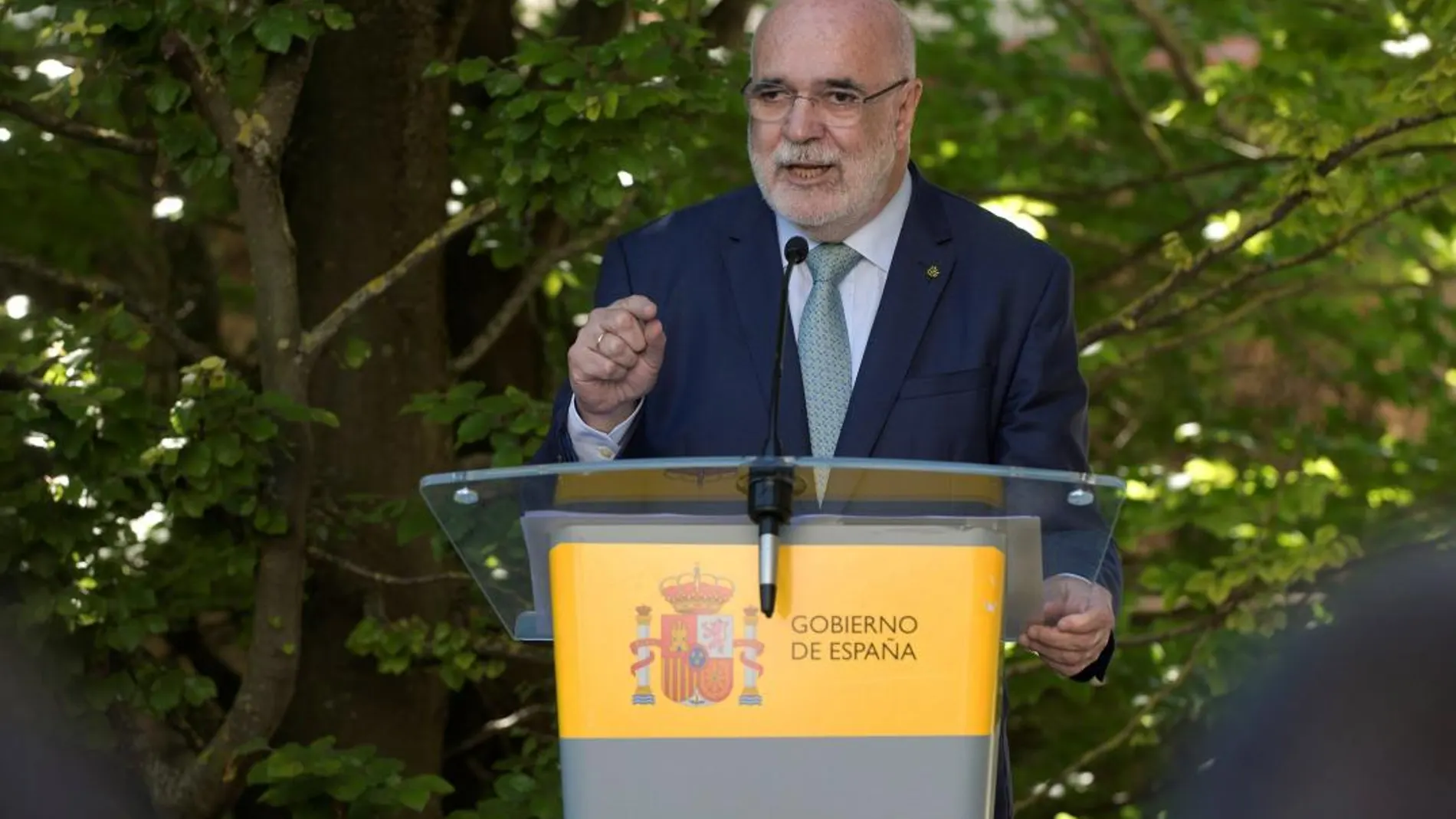 El nuevo delegado del Gobierno en el País Vasco, Jesús Loza, durante la toma de posesión del cargo. EFE/JOSE RAMÓN GOMEZ