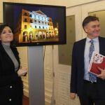 El presidente de la Diputación de Segovia, Francisco Vázquez, y la diputada del Área de Cultura y Juventud, Sara Dueñas, presentan el presupuesto para este departamento