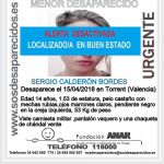 Localizado el joven de 14 años desaparecido en Torrent (Valencia)