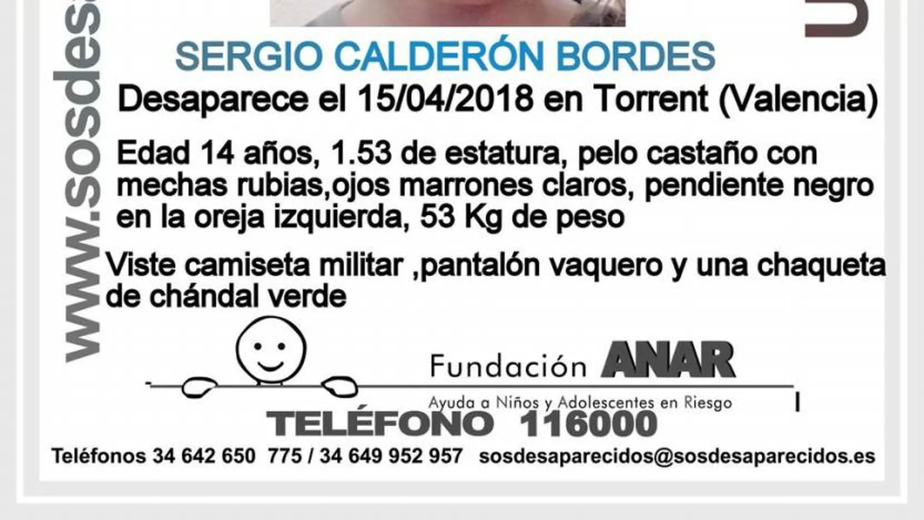 Localizado el joven de 14 años desaparecido en Torrent (Valencia)