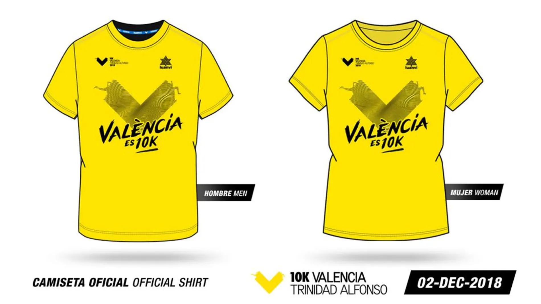 Maratón, Medio Maratón y 10K Valencia Trinidad Alfonso presentan las camisetas de Luanvi para 2018
