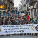 Manifestación policial en Ávila por la equiparación salarial