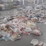 Imagen de los destrozos provocados por los transportistas