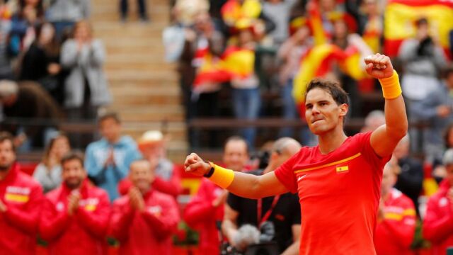 Rafael Nadal celebra el triunfo